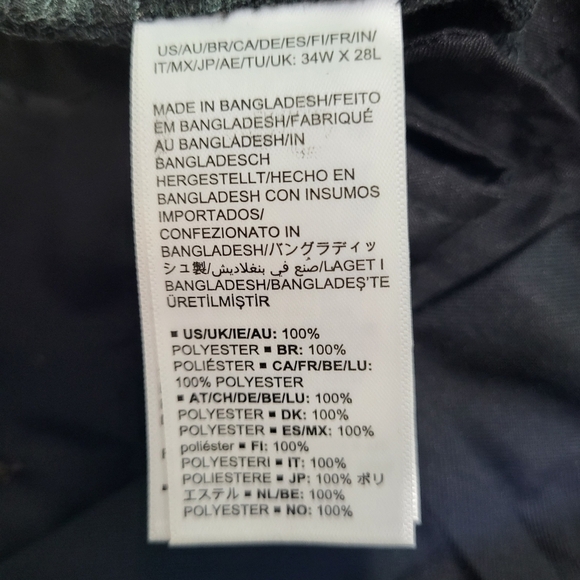 Amazon Essentials Men's Slim-Fit Black Chino Pant Size 34W28L - Picture 7 of 11